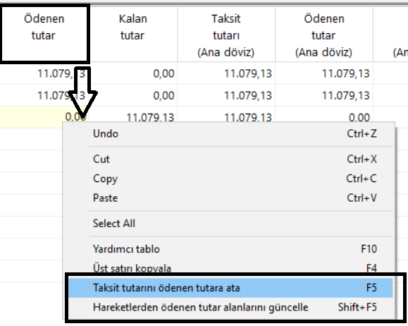 Aynı düzenleme içinde Ödeme alanında F5 tuşu ile taksit kapama seçeneği de eklenmiştir.