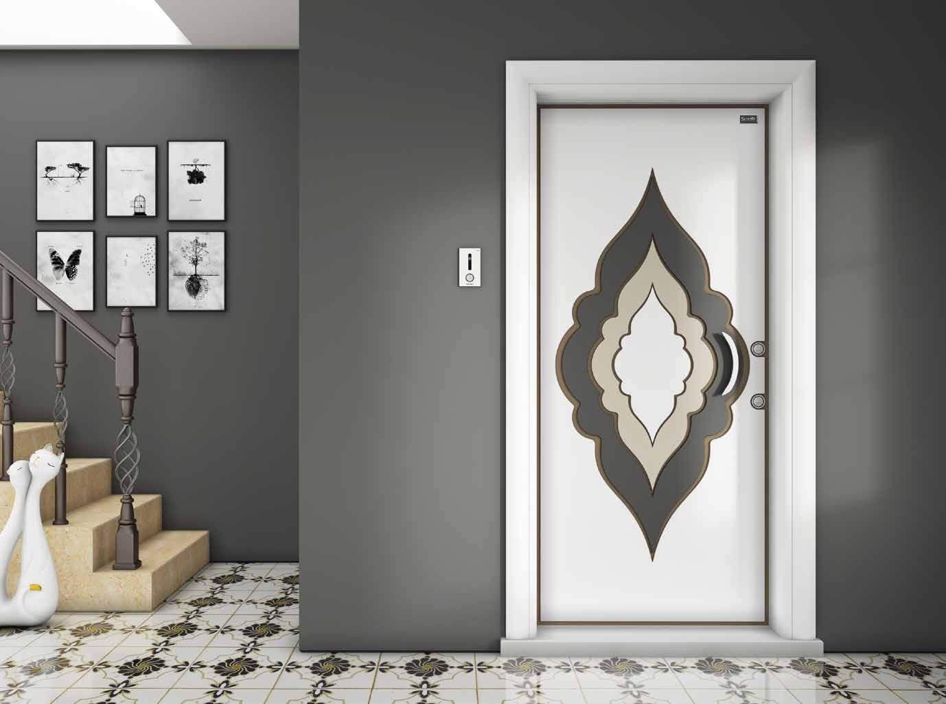 76.77 RUMİ ME-28 Door Series with Polyvinyl Membrane-Coating Polivinil Membran Kaplama Serisi Kapılar Leaf front face has a registered design of coated + 8 mm Kanat ön yüz patentli tasarım 8 mm + 8