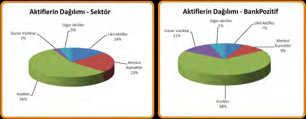 Bankanın bazı bilanço büyüklüklerinin, toplam aktif büyüklüklerine oranı ile bankacılık sektörü ortalamalarının karşılaştırılmasına aşağıda yer verilmiştir; ( % ) 31.12.