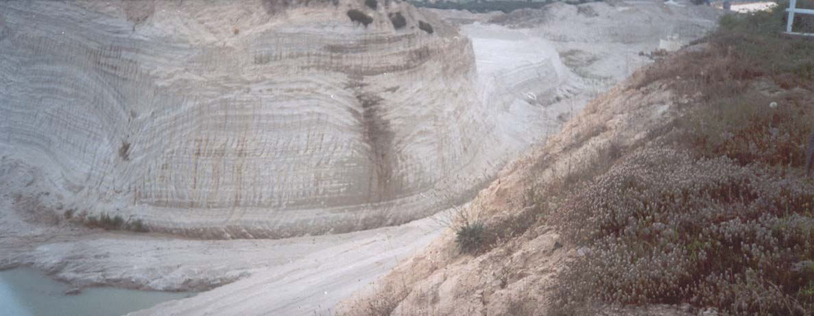 57 3.3. Pomza Maden Sahası ve Sahadan Numune Alma Pomza numuneleri, İzmir-Menderes yöresi pomza madeninin üretim sahasından dikey kesit boyunca kanal numunesi şeklinde alınmıştır. Şekil 3.