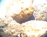 72 Üst Tabaka (P3) Pomza Örneği; +12,5 mm Ana bileşeni köşeli ve yuvarlak iri kuvarsit tanecikleri olup, gözenekli volkanik tüfle sarılmış durumdadır.