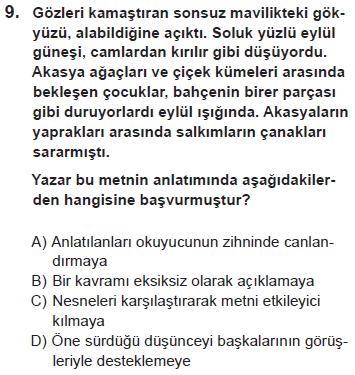 Türkçe Sorusu Öğrenme Alanı: Okuma Kazanım: 2.19.