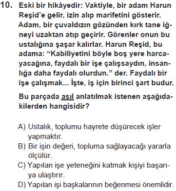 Evet, bu soru, bu ölçüyor. 2. Bu soru, bu kısmen ölçüyor. 3. Hayır, bu soru, bu ölçmüyor.