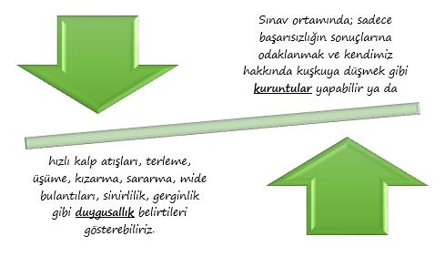 Kaygısın normal seviyesi bizi çalışmaya motive ederken çok fazlası bizde yukarıda saydığımız durumlara sebep