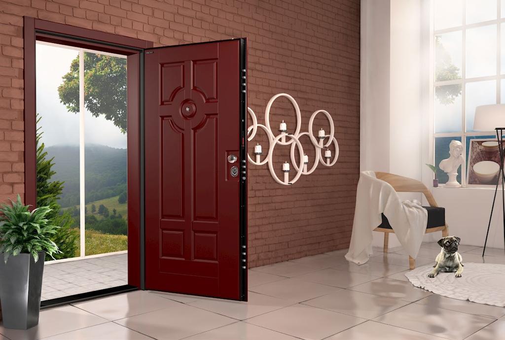 BOSS SERIES / BS01 Bordo Claret Red Kanat ön yüz özel tasarım 18 mm Mdf üzeri polivinil membran kaplama.