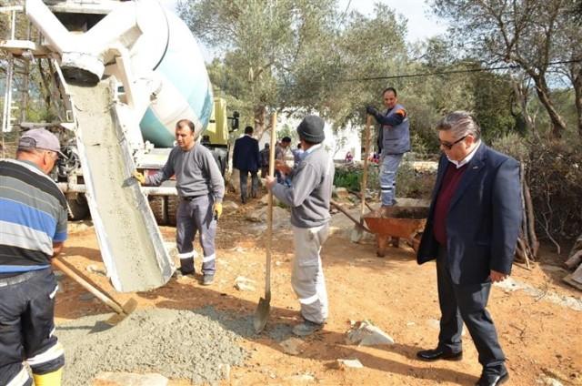 başlatılan çevre düzenleme Bodrum Belediyesi Fen İşleri Müdürlüğü nün