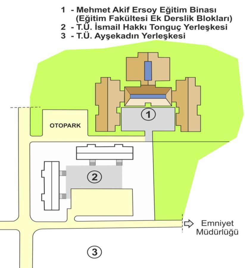 Yerleşkede, Eğitim Fakültesi Dekanlık binası ve Eğitim Fakültesi Güzel Sanatlar Eğitimi Bölümü bulunmaktadır.