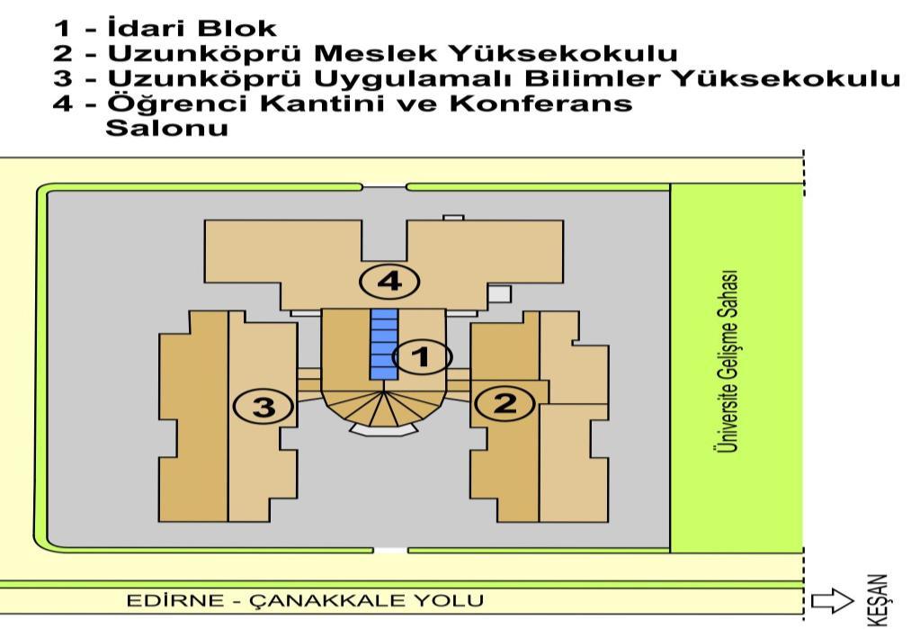 İlçe Yerleşkeleri UZUNKÖPRÜ UYGULAMALI BİLİMLER YÜKSEKOKULU ve UZUNKÖPRÜ MYO YERLEŞKESİ Edirne'nin Uzunköprü ilçesinde bulunan ve Uzunköprü