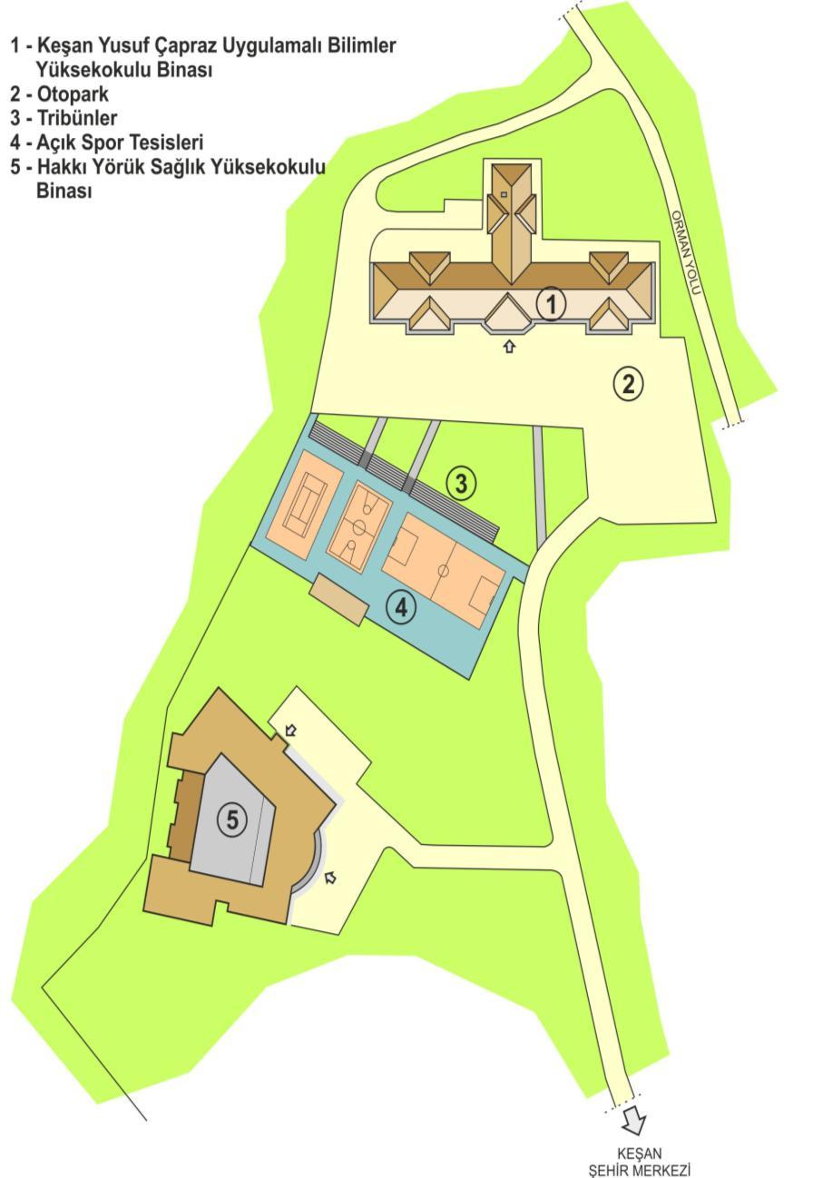 KEŞAN YUSUF ÇAPRAZ UYGULAMALI BİLİMLER YÜKSEKOKULU YERLEŞKESİ Edirne'nin Keşan ilçesinde bulunan yerleşkede,