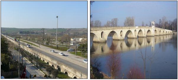 216 Meriç (Abdülmecit-Mecidiye-Yeni Köprü) Köprüsü: Edirne-Karaağaç yolunda, Meriç Nehri nin üzerinde yapılmıştır. Sultan Abdülmecit zamanında 1842 de yapımına başlanmış, 1847 de tamamlanmıştır.