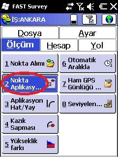 Aplikasyon işlemi için ise;