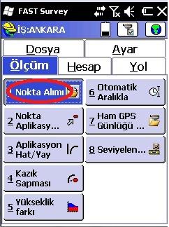 Ashtech ProMark 100 Uygulama Notları Konu: Fast Survey Programında Alım ve Aplikasyon.