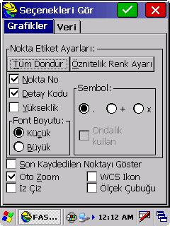 uzaklaştırmak için kullanılır. Kare şekilli büyüteç seçilen alana zoom yapmaya ok şekli olan büyüteç ise bir önceki ekrana geçmeye yarar. Şekil 5 En alt sağdaki son buton ise Seçenekler butonudur.