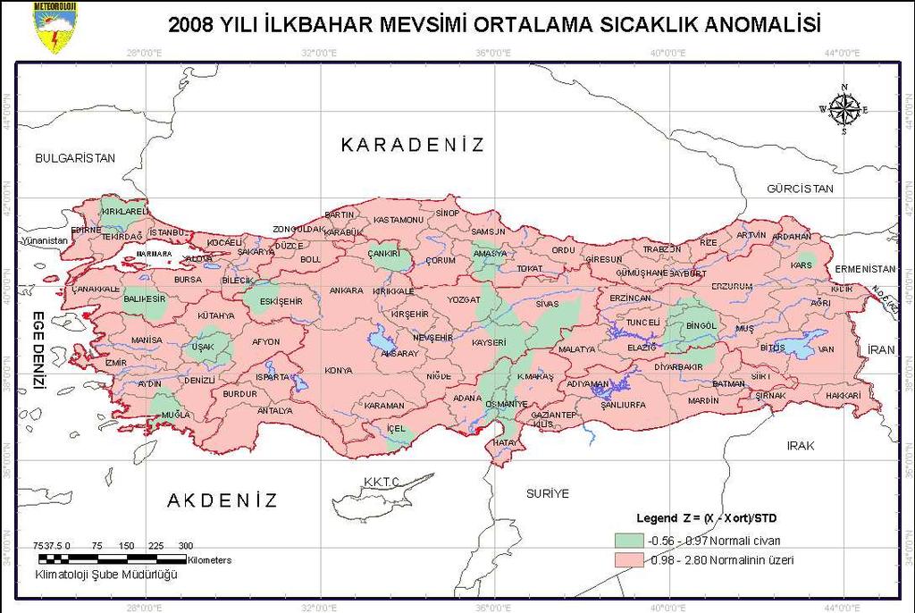 ortalama sıcaklık 3.1 C ile Diyarbakır da, en yüksek ortalama sıcaklık ise 9.3 C ile Cizre de gerçekleşmiştir.