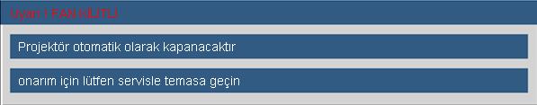 olarak ±15 dahilinde olduğunu kontrol edin. Uzaktan kumanda ile projektör arasında herhangi bir engel olmadığından emin olun.