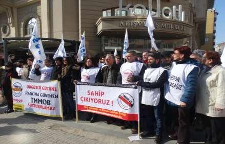 YETKİSİZ VE SAHTE UNVAN KULLANIMI Getirilmek istenen TMMOB yasası ile mühendis mimar ve şehir plancılarının telif haklarının da tamamen ortadan kaldırılacağını belirten Aykanat, böylece mühendislik