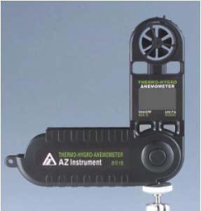 45 Hava hızının ölçülmesinde, AZ Instrument 8918 dijital termo-anemometre kullanılmıştır. Ortamda esinti olmamasından dolayı, hava hızları genellikle 0 m/s olarak ölçülmüştür.