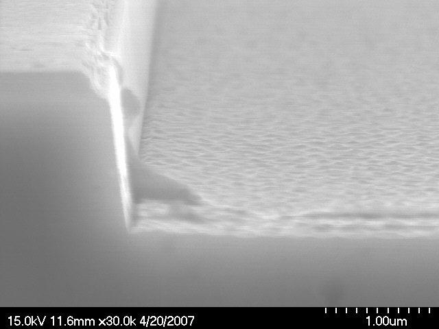 açısının azaltılması (yan yüzeylerin dikleştirilmesi) ve 1,78 µm luk kılavuz