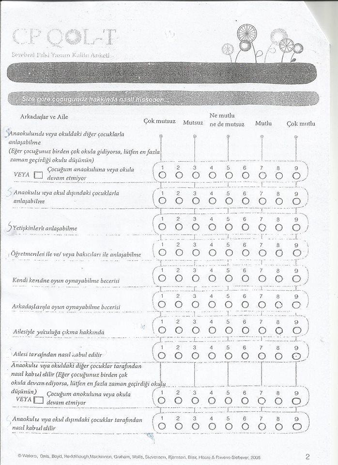 EK-5 (Devam) CP QOL Serebral