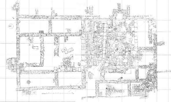 Rumscheid) Abb. 12: Haus 24 und Synagoge in der Westtorstraße. Steinplan (Zeichnung M. La Torre, A.