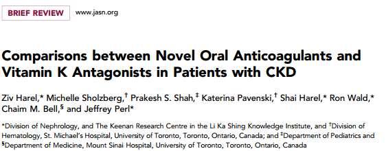Yeni oral antikoagülan ilaçların orta dereceli KBH hastalarında kullanımı varfarinle kıyasladığında benzer etkinlik ve güvenirlikte bulunmuştur.