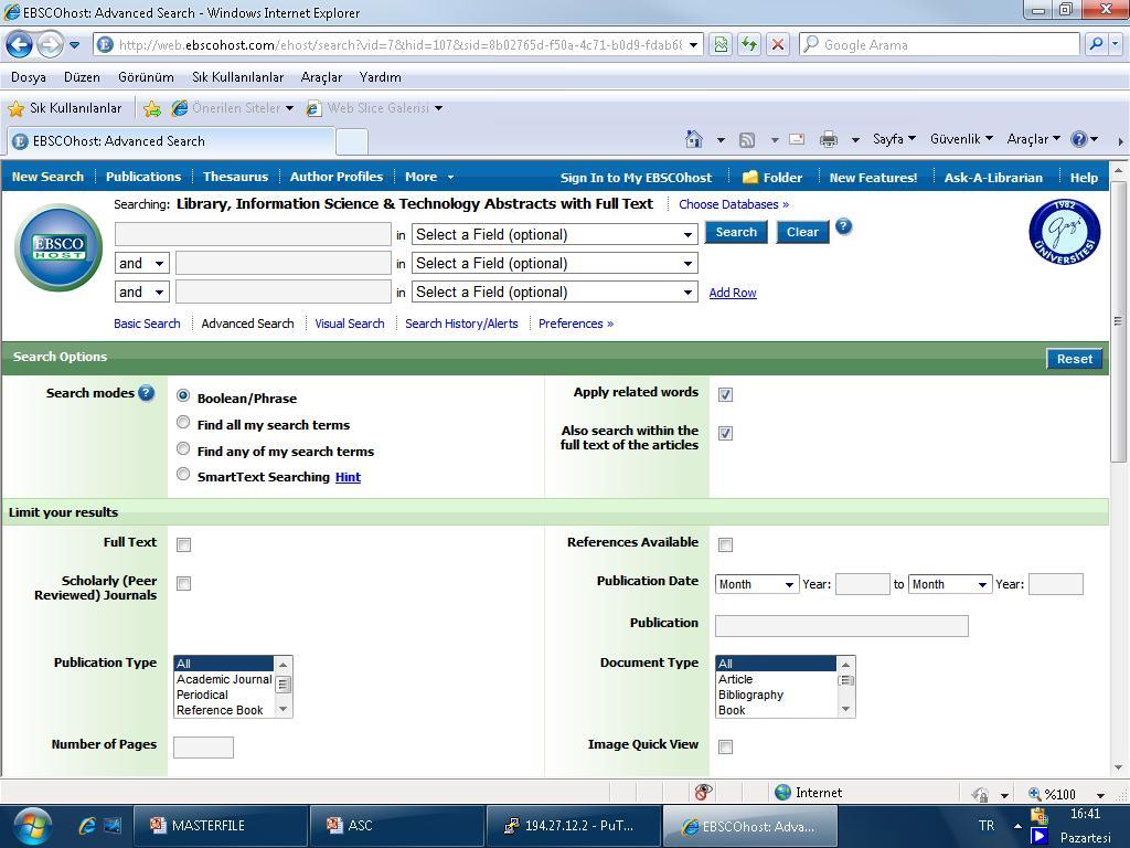 My EBSCOhost ücretsizdir 1-EBSCOhost takitaki tarama sonuçlar lar n z saklamak ve gerekti inde inde yeniden ça rmak istiyorsan z, 2- lgi alan n za giren konular n otomatik olarak EBSCOhost taraf ndan