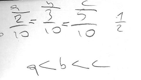 69 Şekil 18. E-2 nin 4.soruya verdiği yanıt K-2, ilk olarak paydaları ondalık sayı biçiminde yazmıştır.