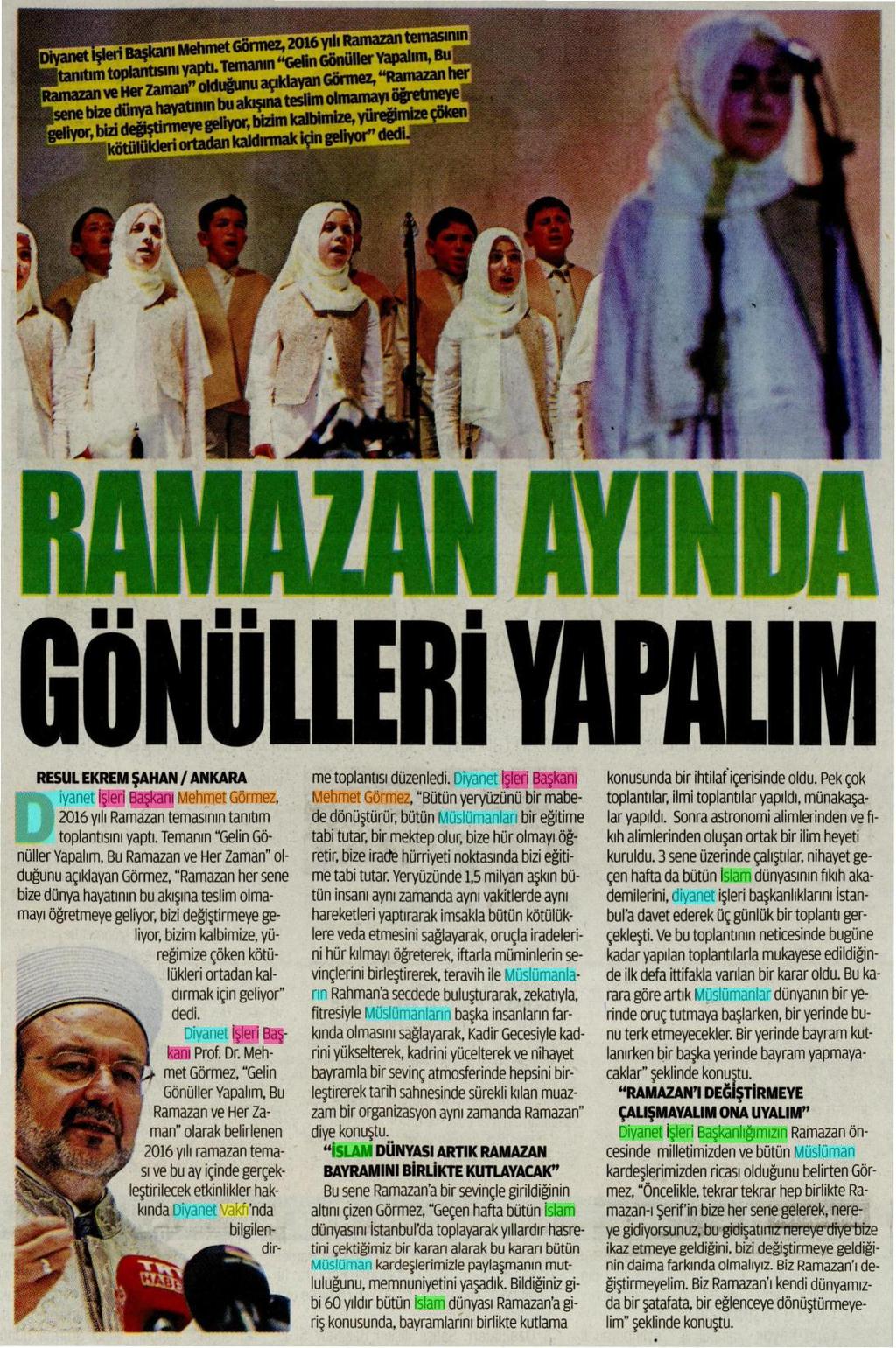 YENİ AKİT Tarih : 03.06.