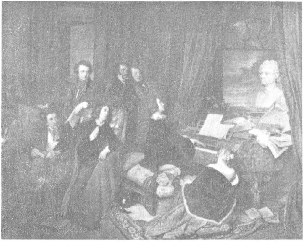 İlahi Gazap Şekil 4.9: Josef Danhauser, Franz Liszt at the Piano [Piyano başında Franz Liszt],I 840. Dehaya tapan dahi.