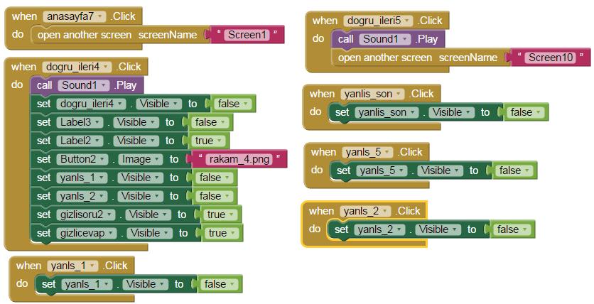 5. Programlama Önemli gördüğüm kod bloğu, bu bloklardır.