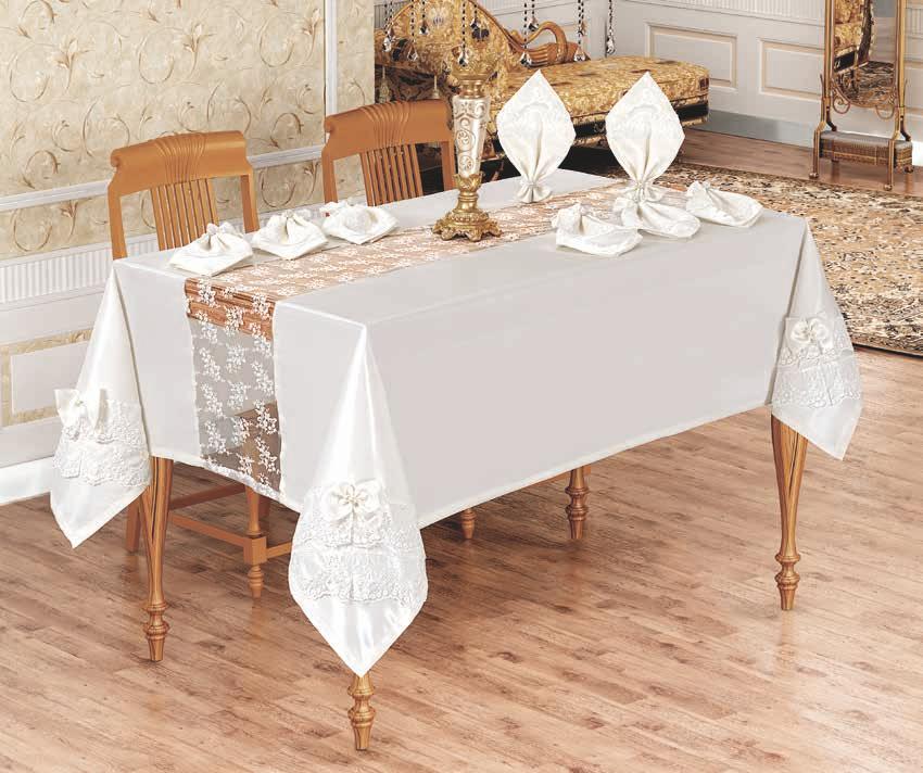 Elegant Dining Set Collection Yemek Takımı Masa Örtüsü/Tablecloth: 170 x 230 cm - 170 x 330 cm