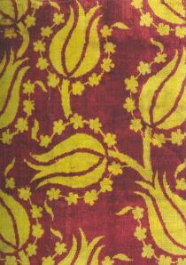 Şekil 1 XII. Y.Y. Selçuklu Kumaş Parçası 16.yüzyılda ise Osmanlı imparatorluğunun yükselişine paralel olarak, kumaş sanatı da altın çağını yaşamıştır.