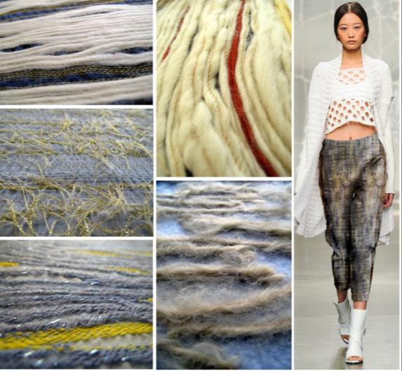 Tülü dokumalarından esinlenilerek geliştirilen kumaş tasarımları (MSGSÜ-Tekstil ve Moda Tasarımı Bölüm Arşivi) Tülü dokumalarının temel özelliği olan, hayvan postlarından etkilenilerek
