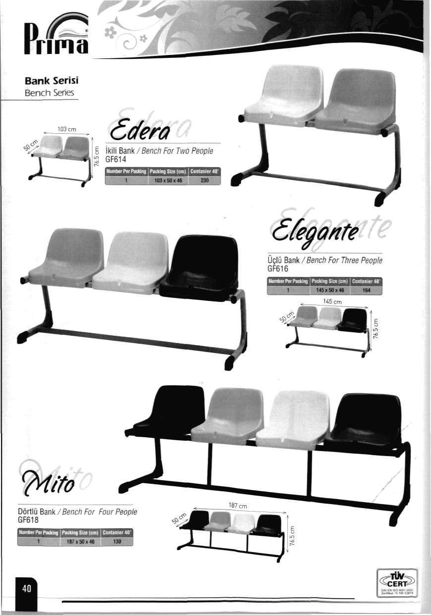 р, nma Bank Serisi Bench Series 103 cm i Bank /Bench For Two