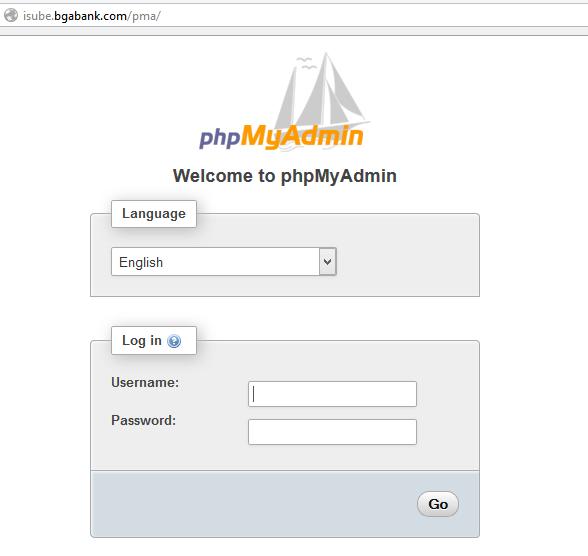 BGA BANK WEB GÜVENLIK TESTLERI UYGULAMA KITABı 23 10. PhpMyAdmin Bilgi İfşası URL http://isube.bgabank.com/pma/ Tablo 8.