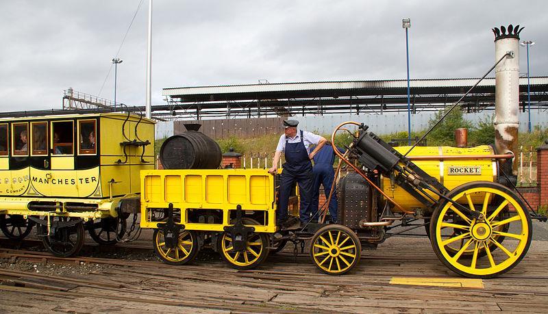 George Stephenson, demiryollarının ve lokomotiflerin bir bütün olarak geliştirilmesinde büyük bir rol oynamıştır.