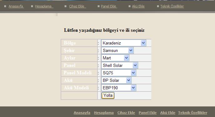 72 Hesaplama işlemleri için hesaplama linkine tıklandıktan sonra Şekil 5.