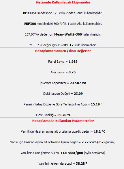 78 Günlük tüketilen enerji miktarı belirlendikten sonra Hesapla butonu aracılığıyla Şekil 5.