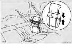 Koltuklar ve emniyet kemerleri 2 Üçüncü sýra koltuðundan ve ikinci sýra koltuðundan (ortadaki oturma yeri) çýkartýlan koltuk baþlýklarý (B) düzgünce üst üste getirilebilir ve bagaj alanýndaki eþya