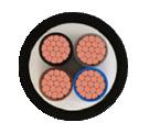 YXV N2XY 1 2 3 4 1) Som veya Örgülü Bakır Solid or Stranded Copper 2) XLPE İzole XLPE Insulation 3) PE Dolgu PE Filler 4) PVC Kılıf PVC Sheath İzin verilen işletme Kısa devre Test gerilimi (AC) Serim
