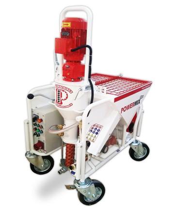 PRODUCT CODE: PMP0002 POWERMIX PLASTER MIXING AND SPRAYING MACHINES POWERMIX PRODUCT DESCRIPTION It is continues mixing and spraying pump machine with very high capacity which is suitable for