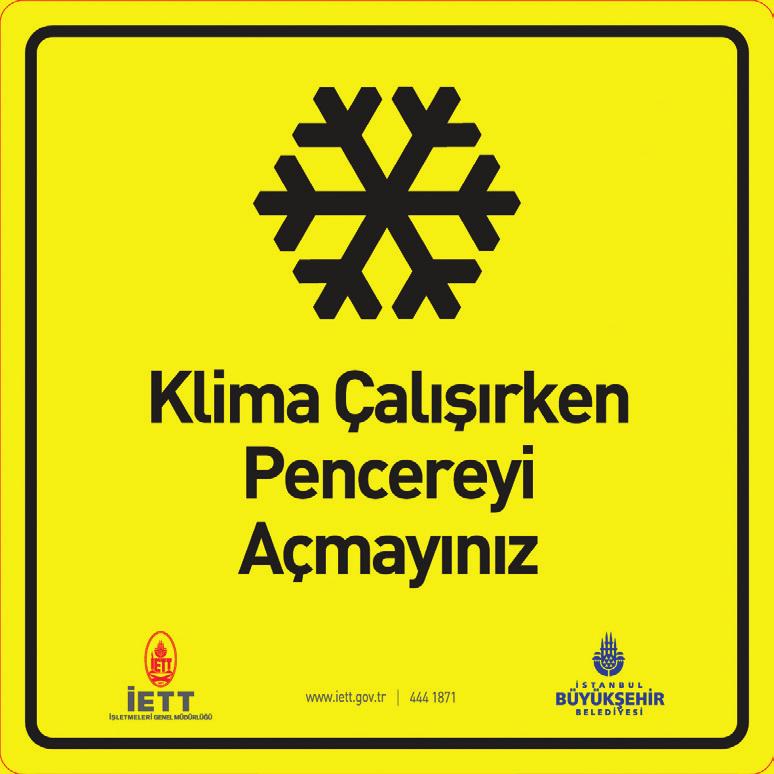 G-12 KLİMA ÇALIŞIRKEN PENCEREYİ AÇMAYINIZ STICKERI