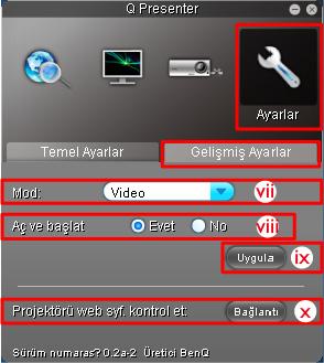 v. 1:N ekranı etkinleştirmeyi belirlediğinizde, 1PC/NB aynı anda 8 projektöre kadar gösterebilir. vi. Ayarlandığında, değişiklikleri kaydetmek için Uygula'ya basın. vii.