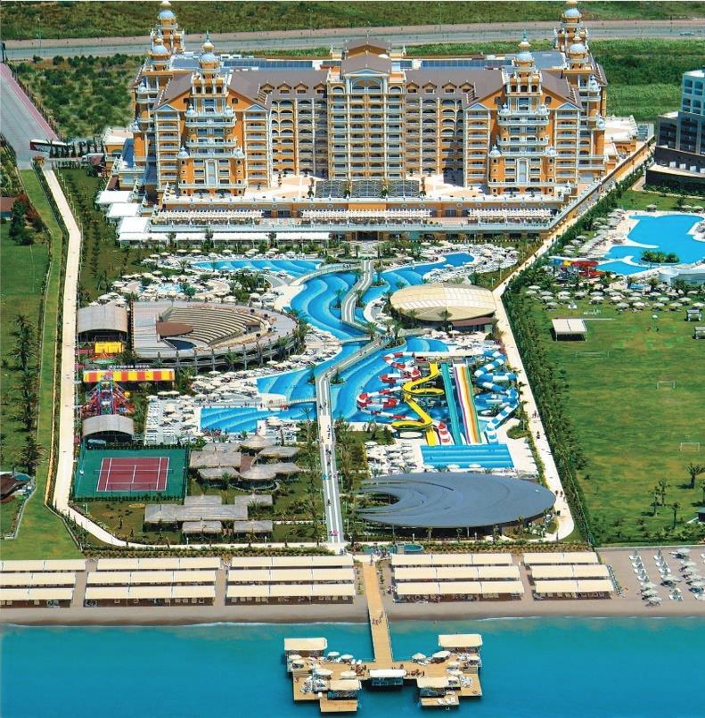 Genel Bilgiler, Antalya Stone Group Hotels zincirine ait Royal Holiday Palace 53.000 m² lik alanda kurulmuş olup Nisan 2011 tarihinde hizmete açılmıştır.
