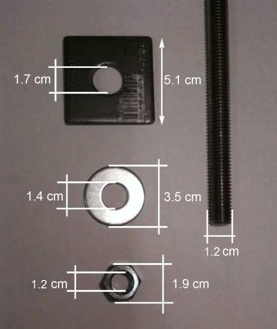 ekiplerce yerleştirilecek ağırlıklar Şekil A5 de gösterilen parçalardan oluşmaktadır. 44 cm Şekil A5.