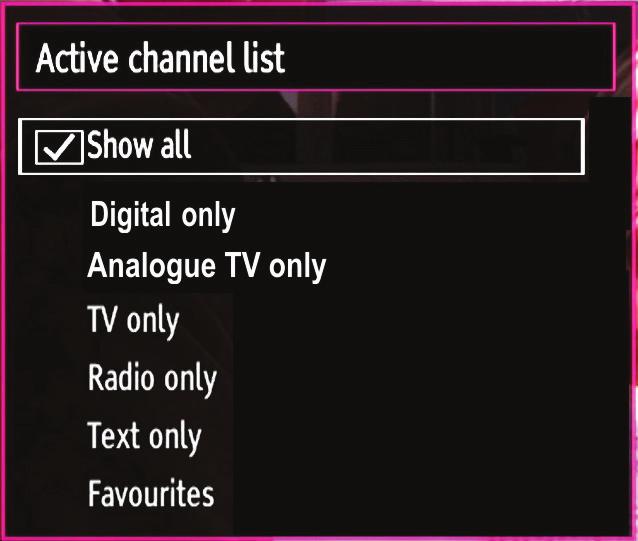 Select the channel that you want to delete and select Delete option. Press the OK button to continue. A warning screen will appear. Select YES to delete, select No to cancel.