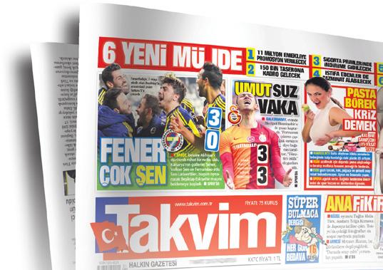 TAKVİM GAZETESİ ve EKLERİ Reklam Tarifesi