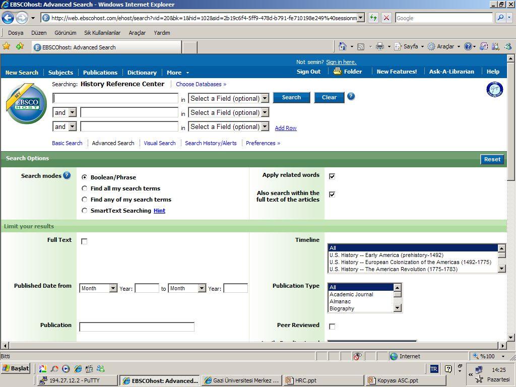 My EBSCOhost hesabınıza girdiğinizden emin olunuz.