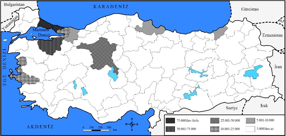 Main Features of the Population in the City of Artvin İzmir) ile bölgesel çekim merkezlerine (Rize, Trabzon, Samsun, Erzurum gibi) yöneldiği görülmektedir (Tablo 10 ve Şekil 7).