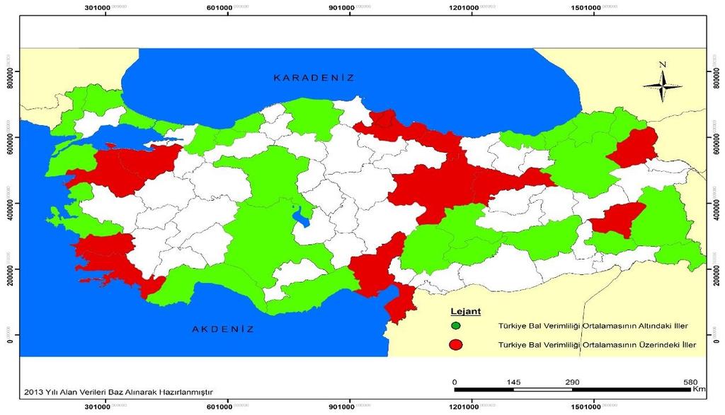 İncelenen arıcılardan polen üretenlerin polen verimliliği 1.13 kg/koloni olmuştur. Propolisin koloni başına verimi ise ortalama 156 g olarak gerçekleşmiştir (Çizelge 3).